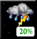 Slight Chance Thunderstorms. Chance for Measurable Precipitation 20% Slight Chance Thunderstorms. Chance for Measurable Precipitation 20%