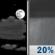 Tonight: Partly Cloudy then Slight Chance Rain Showers