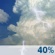 This Afternoon: A chance of showers and thunderstorms. Mostly cloudy, with a high near 78. South wind around 5 mph. Chance of precipitation is 40%. New rainfall amounts between a half and three quarters of an inch possible. This Afternoon: Chance Showers And Thunderstorms